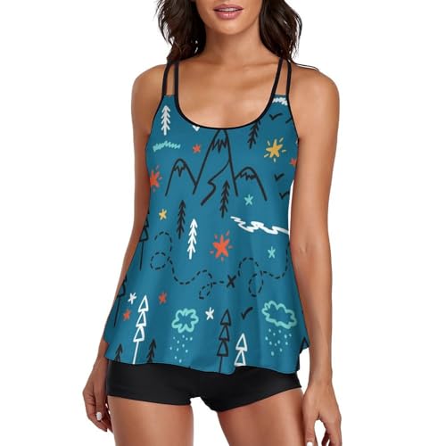 Silhouette sculptée à la plage avec ce tankini short de garçon confortable