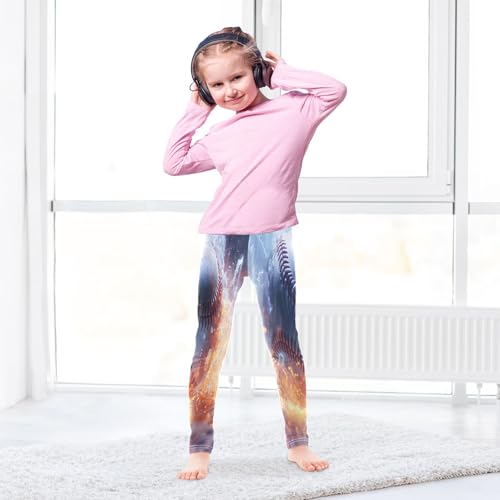 Toddler Girls Leggings Printed Yoga Pants Leggings Baseball Water Fire Collisions for Kids4