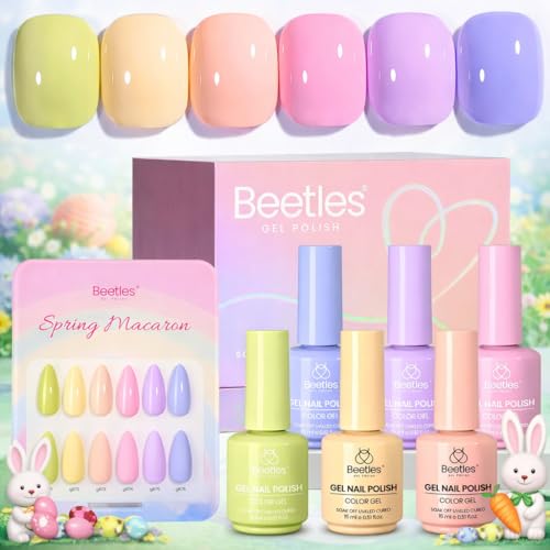 beetles Pastel Gel Polish Set - Spring Macaron Collection, 6 Colo...