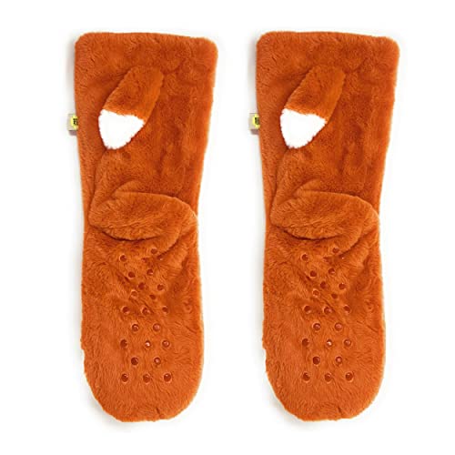 Image of ooohyeah Women's Fuzzy Animal Warm Slipper Socks, Cute Funny Cozy Non-Slip House Socks for Women, Size 5-10