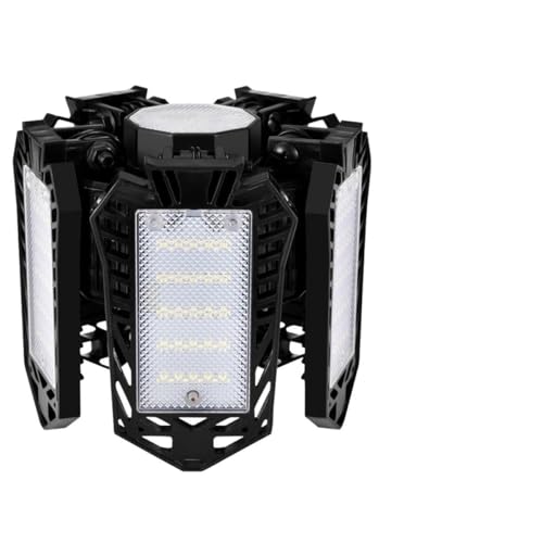 Lampe d'atelier LED 80w avec 6 faces d'éclairage et panneaux pliables pour entrepôt