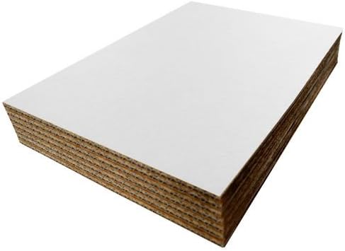 A1 841mm x 594mm White Cardboard Corrugated Sheets Pads Dividers Art Craft Board QTY 10 Sheets