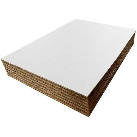 A3 420mm x 297mm White Cardboard Corrugated Sheets Pads Dividers Art Craft Board Qty 10 Sheets Cover