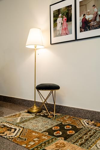 Image of Iryaa Homes Cotton Carpet With Hand Tufting And Hand Embroidery| Soft, Durable And Stylish Area Rug| Printed Rug for Living Room, Bedroom | Handmade with100% Cotton- Brown and grey(4 Feet x 6 Feet)
