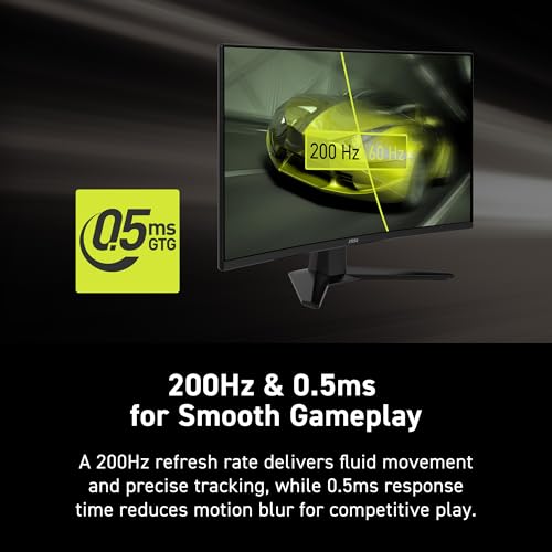 msi MAG 274CF E20 27-inch 1920 x 1080 (FHD) Gaming Monitor, 200Hz, Adaptive Sync, HDMI, DisplayPort, VESA Mountable, Tilt Adjustable, 0.5ms, Black by msi - Image 3