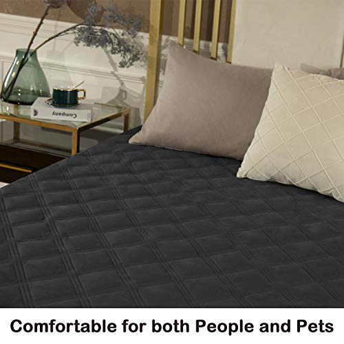 Sunnytex Waterproof & Reversible Dog Bed Cover, Blanket Sofa, Couch Cover Mattress Protector Furniture Protector For Dog, Pet, Cat(52In*82In,Dark Grey/Grey) #TOP4
