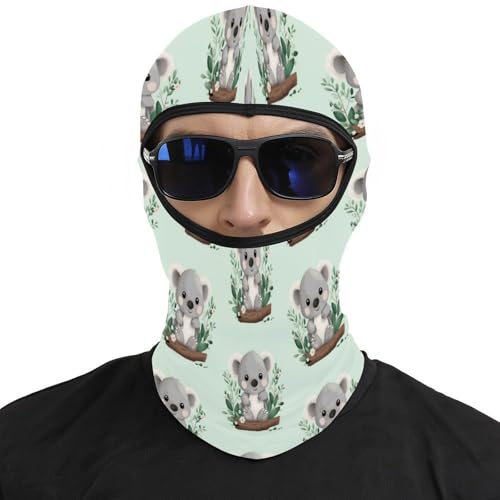 Mascarilla para esquí para hombres y mujeres, pasamontañas estampado Koala, máscara facial térmica para clima frío, equipo para motocicleta, máscara para esquí, máscara facial de invierno para mujeres y hombres miniatura 3