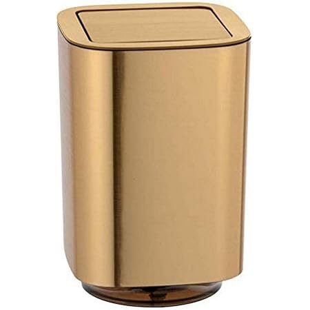 WENKO Petite Poubelle Salle de Bain, Poubelle à Couvercle, 5L, Inca