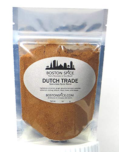 Boston Spice Dutch Trade Speculaas Speculoos Handmade Baking Seasoning Mix Blend Shakes Cakes Fudge Pancakes Holland Ice Cream Dessert Windmill Cookies Brownies Coffee Hot Chocolate 4oz/114g 1 Cup