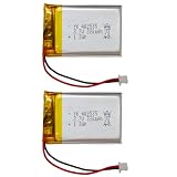Batteria al litio da 3,7 V, 320 mAh, 402535, 3,7 V, per cuffie Bluetooth, dashcam e altri piccoli dispositivi, batteria ricaricabile da 3,7 Volt, compatibile prima dell'acquisto. (de402535-2 pezzi)