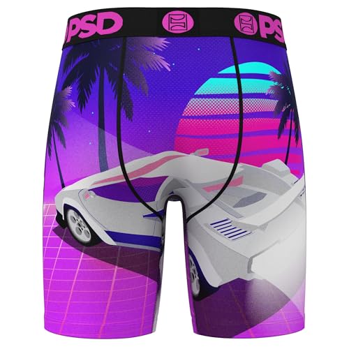 PSD Men's Racing Print Boxer Briefs - 7 Inch Inseam Breathable and Supportive Men's Underwear with Moisture-Wicking Fabric4
