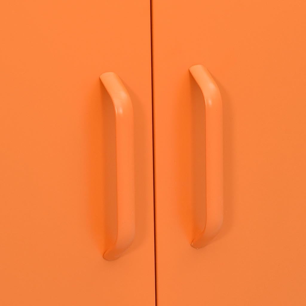 vidaXL Lagerschrank Sideboard Kommode Anrichte Stahlschrank Schrank Beistellschrank Mehrzweckschrank Bücherschrank Standschrank Orange 80x35x101,5cm Stahl