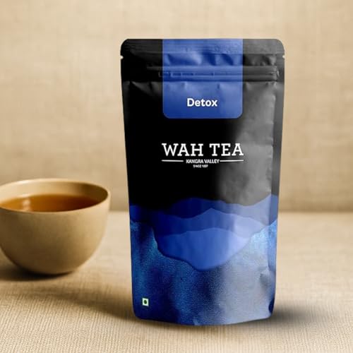 Image of Wah Tea Long Leaves | 100% Natural Anti-Oxidants | Flavourful & Aromatic | Aroma of Kangra Valley | 100g (Detox Tea)