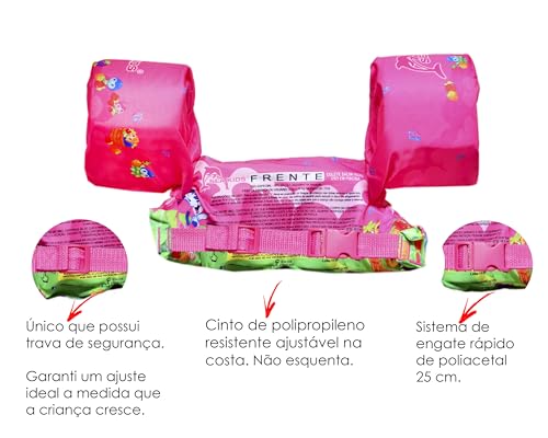 SEA KIDS, BOIA COLETE SALVA-VIDAS MENINA COM BOIA AUXILIAR