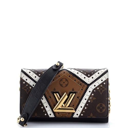 Pre-Loved Twist Chain Wallet Limited Edition Brogue Reverse Monog...