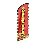 FSFLAG Quesabirria Advertising Swooper Flag Banner, 8Ft Quesabirria Feather Flag, Advertising Feathe