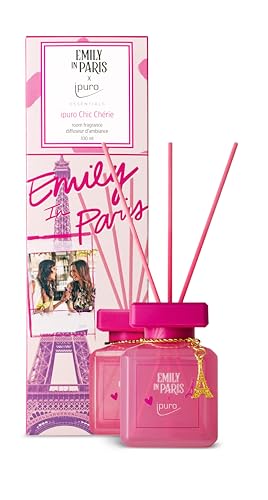 Bild: ipuro Essentials x Emily in Paris Chic Ch�rie Raumduft 100ml - Lufterfrischer mit Lavendel, Jasmin, Rose & Sandelholz Duft Aroma - Diffuser mit St�bchen - Franz�sischer Charme f�r dein Zuhause f�r 11,99 EUR bei amazon.de