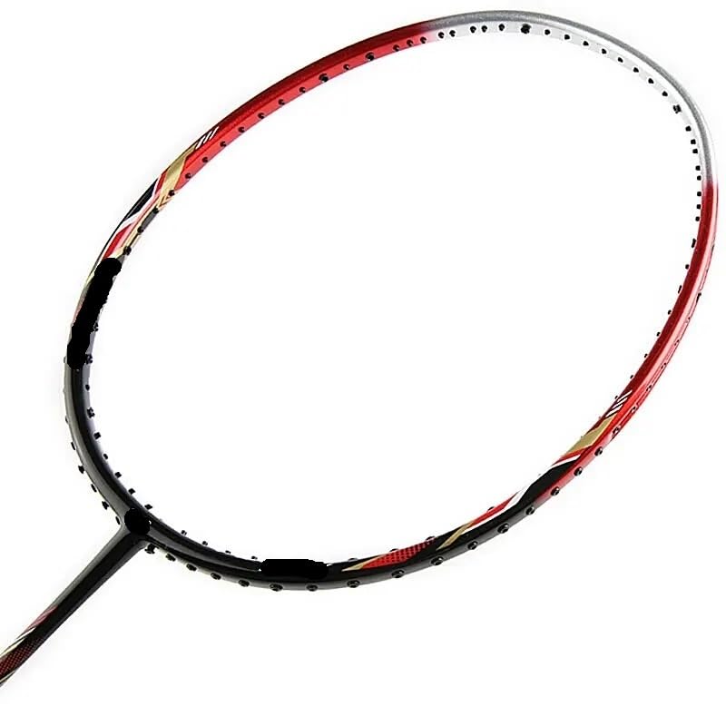Badminton Set Racchette da Badminton in Fibra di Carbonio, Racchetta Offensiva con Asta 6,8 mm e Corda