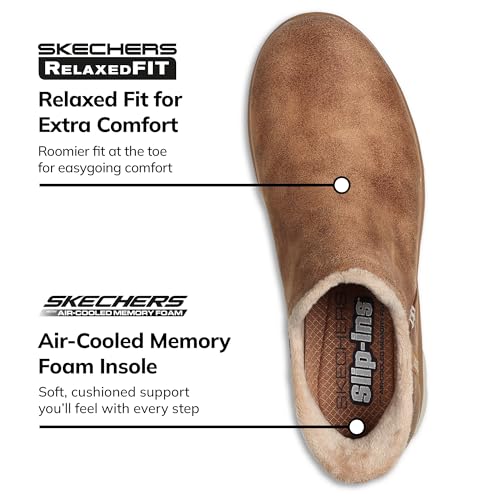 Skechers Women's Easy Going-Modern Hour-Hands Free Slip-Ins Ankle Boot, Tan, 9.5