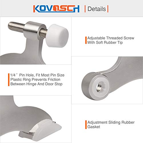 Kovosch 2 Pack Hinge Pin Door Stopper Brushed Satin Nickel thumb #3