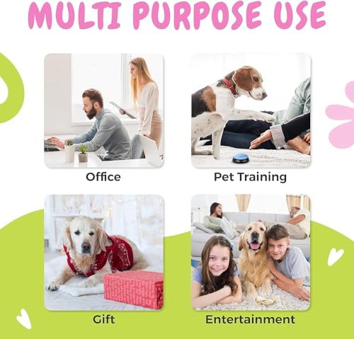 Image of Foodie Puppies Interactive Dog Toys, Pet Voice Training Talking Button /Buzzer Toy for Communication - (Recording Button) 30Sec Record & Playback, [Without Battery] (Color May Vary)