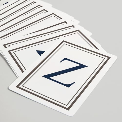 Baraja de cartas Póker Monogram Estate gris azul 52 cartas miniatura 5
