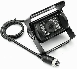 Multibao Backup Camera IR Night Vision without Guide Line Without Color Change Waterproof 4 Pin Aviation Connector Rear View Camera for Bus/RV/Truck/Trailer Heavy Duty