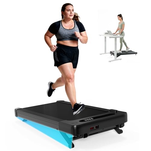 Bluearth 10% Auto Incline Walking Pad Treadmill, Smart App Scenic Routes & Live Classes, with Remote & LED Display, Under Desk Treadmill for Home and Office, Hiking and Running
