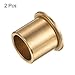 HARFINGTON 2pcs Flange Bearing Sleeve 16mm Bore 20mm OD 20mm Length 2mm Flange Thickness Bronze Bushing Self Lubricating Bushings Sleeve for Industrial Equipment