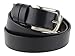 La Bottega del Calzolaio Cintura uomo artigianale nera con bordo arrotondato made in Italy (105 cm (40/42 EU))