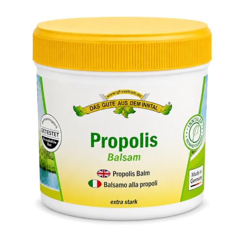 Inntaler Propolis Balsam extra stark (200ml) | Schutz für empfindliche Haut | Fördert die Regeneration | Lindert Juckreiz und Spannungsgefühl | enthällt wertvolle Öle I Made in Germany
