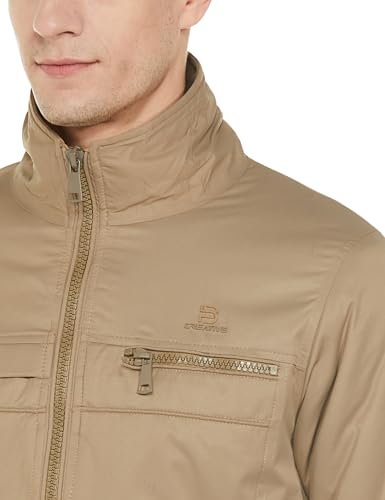 Image of Qube By Fort Collins Men's Winter Jacket - Padded Casual Jacket for Men | Full Zip High Neck Jacket with Stand Collar, Chest Zip Pocket & Side Pockets for Office, Winter Wear, Travel & Daily Use