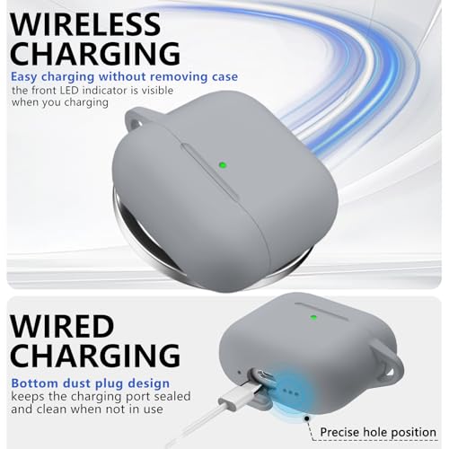 Image of Ljusmicker for AirPods 4 Case 2024 with Cleaner Kit,Light Grey