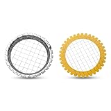 Eierwürfel für hartgekochte Eier - 2er Set Eiersalat Zerkleinerer Gitter Manuell Metall & Kunststoff Kartoffel Karotte Eierschneider Drahtgitter für Salate Vorspeisen