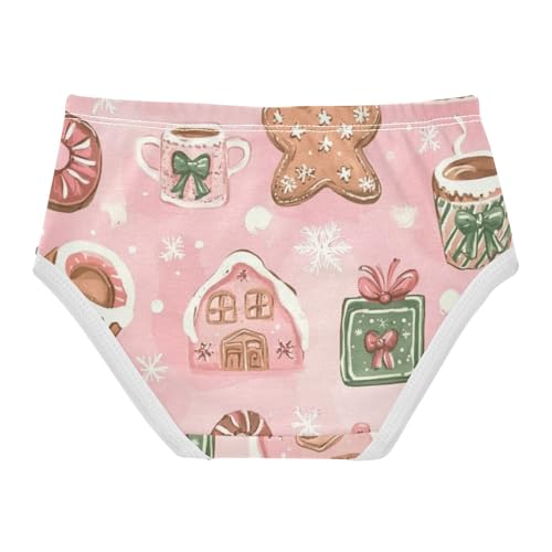 Girls' Panties Training Breathable Underwear for Girls Gingerbread House Christmas Seamless in Sizes 2T,3T, 4T, 5T, 6Y and 8Y2