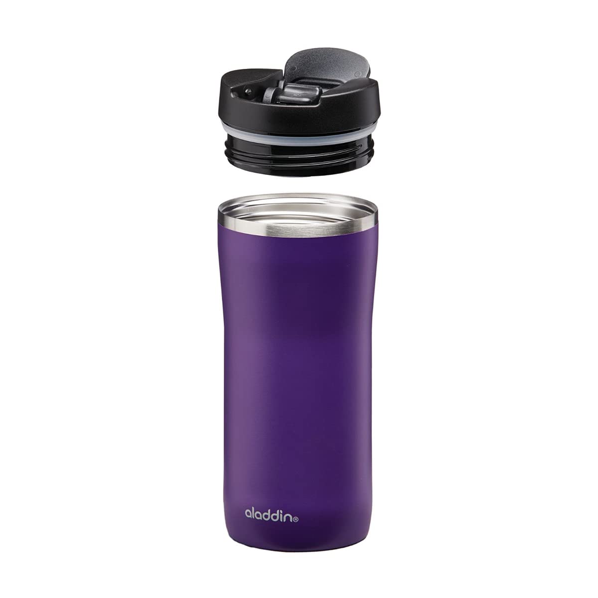 Aladdin Barista Mocca Thermavac Leak-Lock Edelstahl Thermobecher 0.35L Purple - Auslaufsicherer Becher - Kaffeebecher To Go Thermo - Hält bis zu 3 Stunden Heiß - BPA-Frei - Spülmaschinenfest