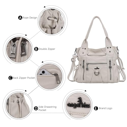 Image of Angel Kiss Hobo Bags for Women Fashion Shoulder Bag Ladies Purses and Handbags Roomy Tote Bags Purse with Crossbody Strap