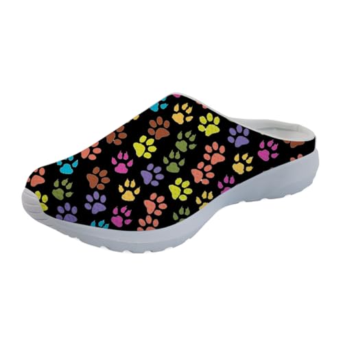 Forchrinse Blue Dolphin Women’s Slip on Mule Sneakers Men’s Garden Clog Arch Support Causal Shoes House Slippers Sandals Lightweight