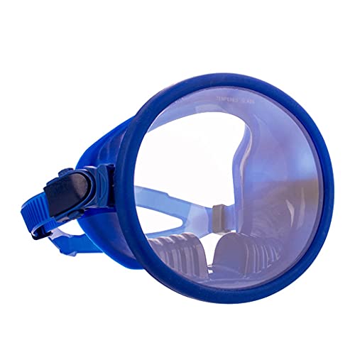 Gafas de buceo con vista panorámica amplia y máscara de buceo ovalada de silicona con vidrio antiniebla