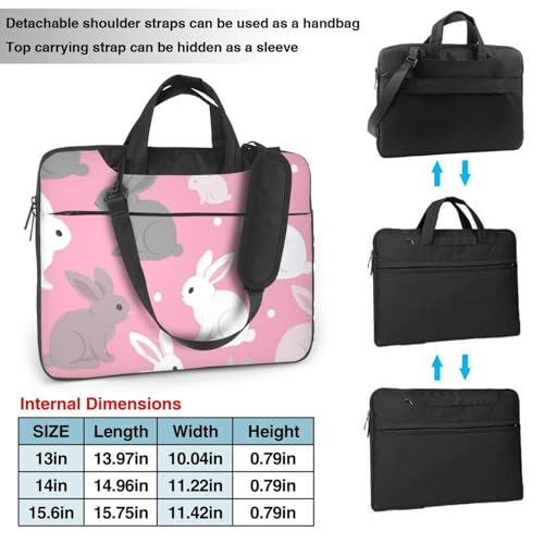 Bolso para laptop impermeable gris y blanco 14 pulgadas miniatura 4
