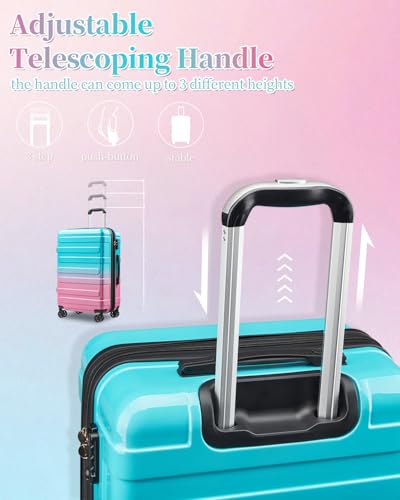Image of Carry On Luggage 20 Inch With Spinner Wheels, Hardside Suitcase with TSA Lock, Expandable Carry On Suitcase for Women