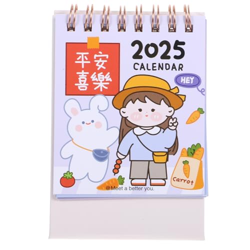Sewroro Portable Desk Calendar Aesthetic Design for Office Decor Standing Calendar Sturdy Binding for Organizing Tasks and Important Dates