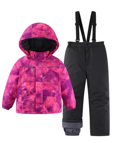 Image of Hiheart Boys Girls Winter Ski Jacket & Pants Set 2-Piece Snowsuit