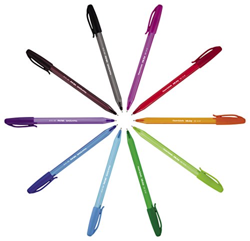 Image of Paper Mate InkJoy 100ST Ballpoint Pens, Medium Point (1.0mm), Black, 18 Count (Pack of 12)