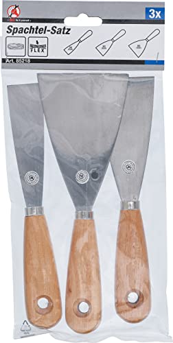 BGS Diy 85218 | Spachtel-Satz | Holzgriff | 30/50 / 80 mm | 3-tlg.