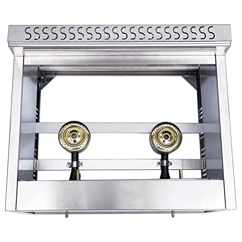 Gasfritteuse, 12 l, gewerbliche Fritteuse, Edelstahl, Doppeltank, Arbeitsplatte, Gasfritteuse, Propan-Fritteuse, Speisenwärmer mit 2 Körben für Pommes Frites, Restaurant, Heimküche – Bild 5