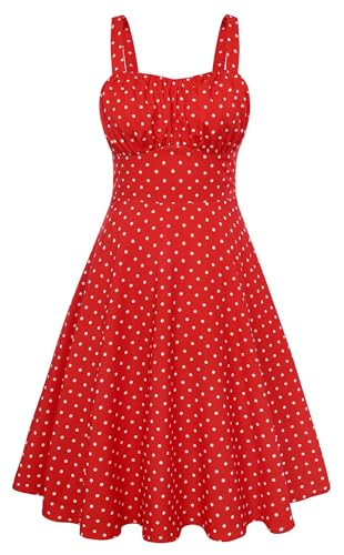 Image of Belle Poque Vintage Floral Dress for Women 2026 Summer A-line Sleeveless Flowy Midi Elegant Wedding Guest Cocktail Dress
