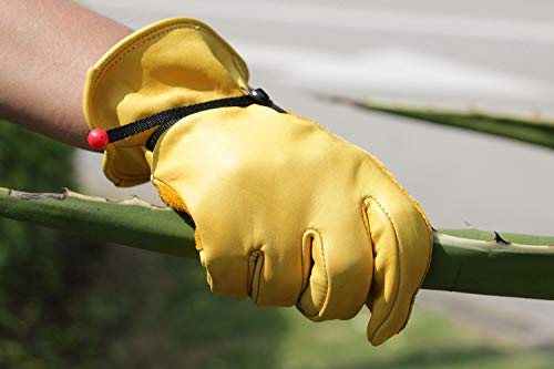 Ozero Leather Work Gloves For Men: X-Large 1 Pair Cowhide Leather Working Gloves For Driving Heavy Duty Mechanix Ranch - Women Gardening Leather Glove #TOP7