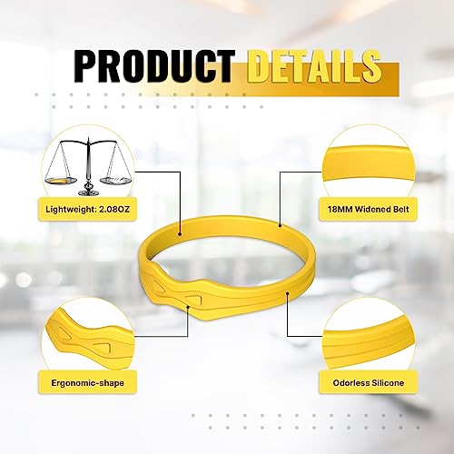 Image of Fit Geno Knee Strap Patella Support: Knee Band for Patellar Tendon Pain Relief - Knee Brace for Tendonitis Jumpers Running Sports Basketball Men Women 2 Packs (Yellow)