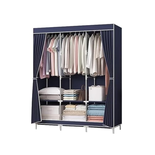 Armoire en toile pliante avec tringle et housse de rangement chambre